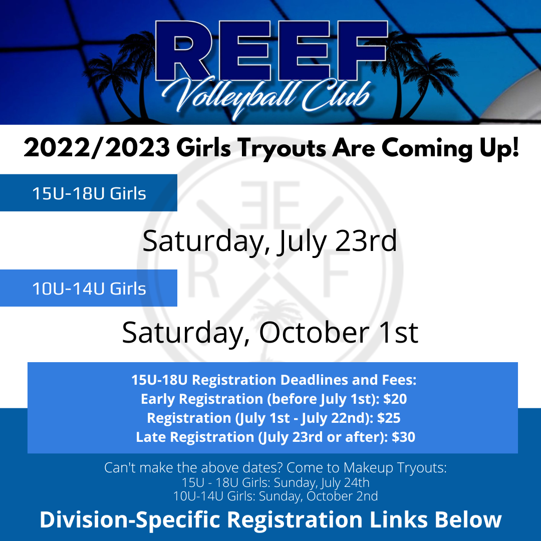 Reef VBC Tryouts 2022/2023 